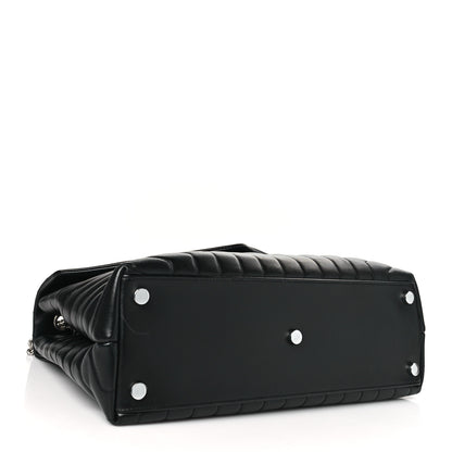 Saint Laurent Calfskin Y Quilted Monogram Large Loulou Chain Satchel Black 4 of 11