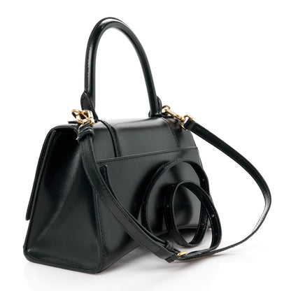 Balenciaga Shiny Box Calfskin Small Hourglass Top Handle Bag Black 3 of 14