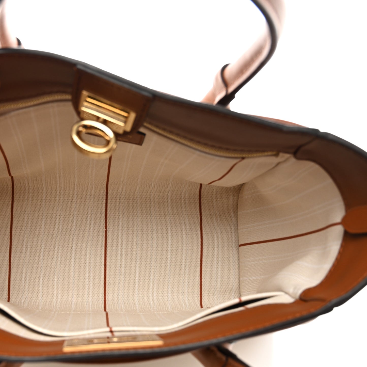 Canvas Calfskin Monogram On My Side PM Caramel Tan