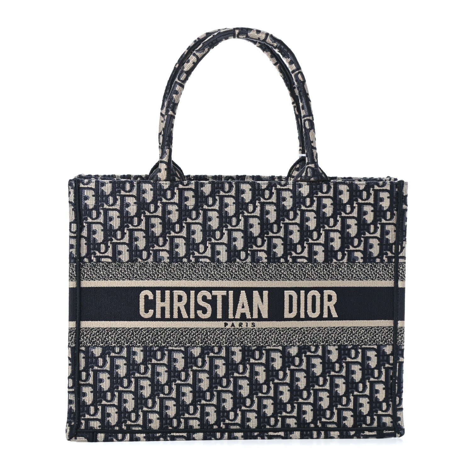 Christian Dior Oblique Medium Book Tote Blue Multicolor 1 of 9