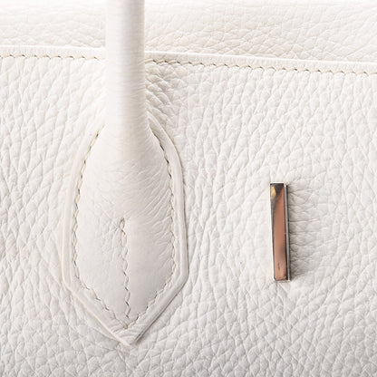 Hermes Taurillon Clemence Birkin 30 White 26 of 44