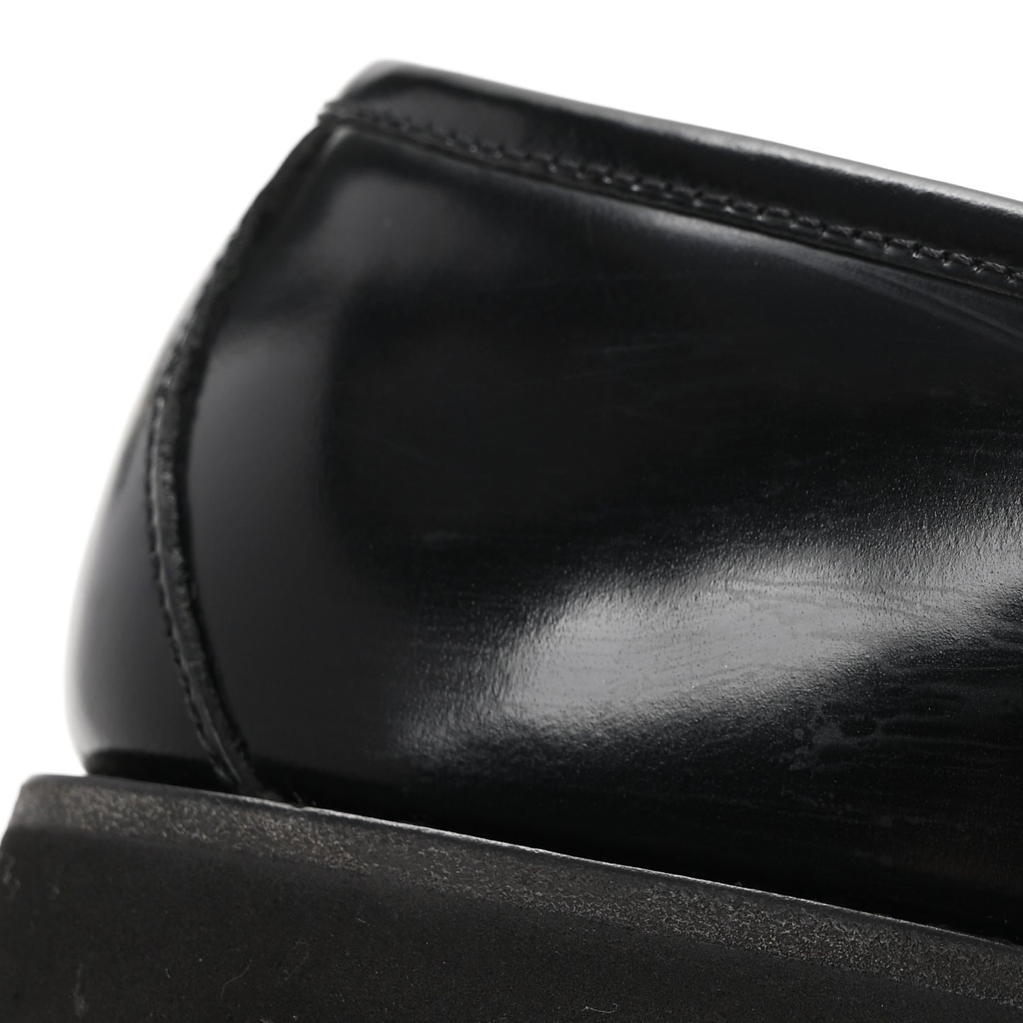 Cordovan Lux Womens Horsebit 45mm Platform Loafers 39 Black