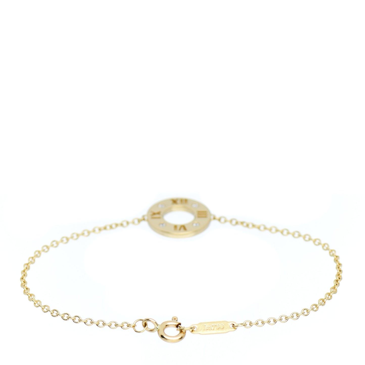 18K Yellow Gold Diamond Atlas Pierced Bracelet