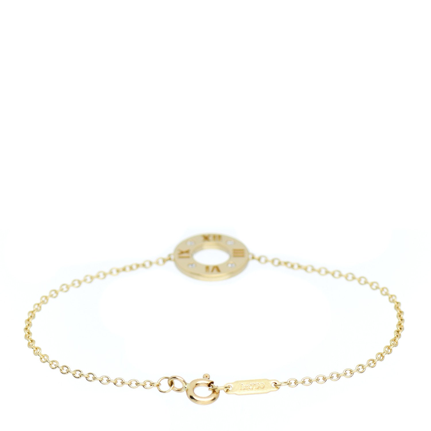 Tiffany 18K Yellow Gold Diamond Atlas Pierced Bracelet 3 of 5