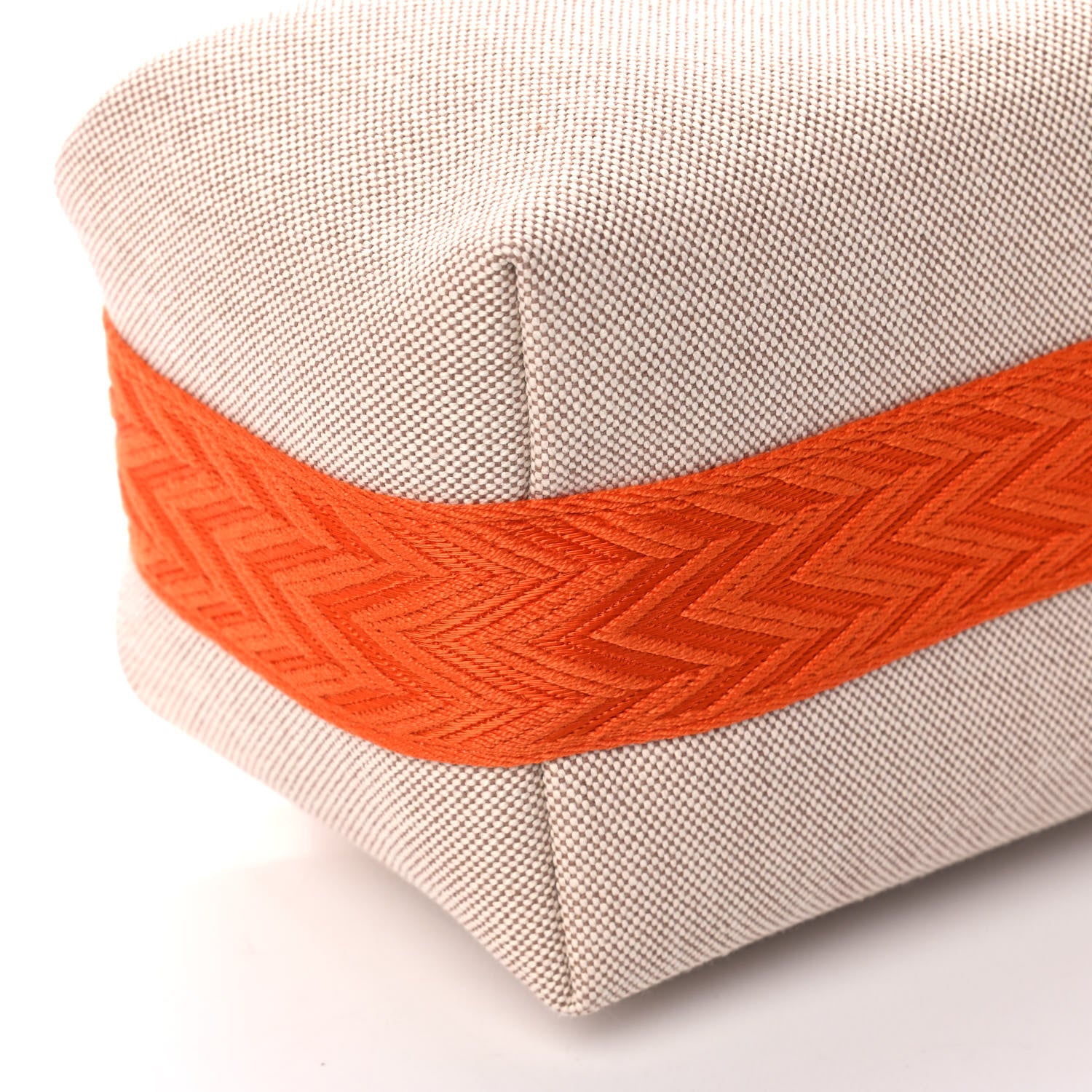 Hermes Canvas Small Bride-A-Brac Pouch Natural Orange 7 of 10