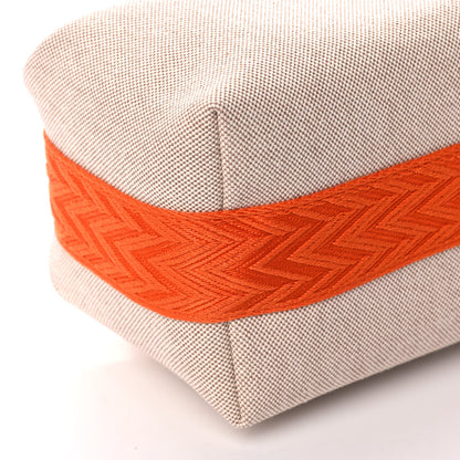 Hermes Canvas Small Bride-A-Brac Pouch Natural Orange 7 of 10
