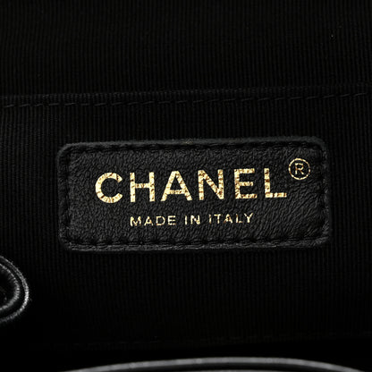 Chanel Lambskin Quilted Small Duma Drawstring Backpack Black 5 of 9