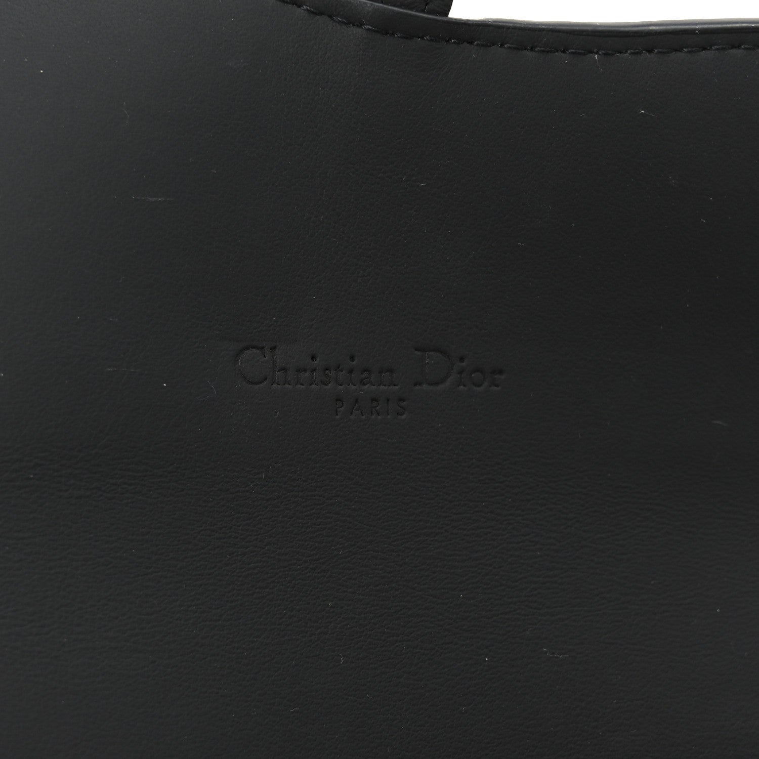 Christian Dior Ultra Matte Calfskin Saddle Chain Wallet Pouch Black 7 of 13