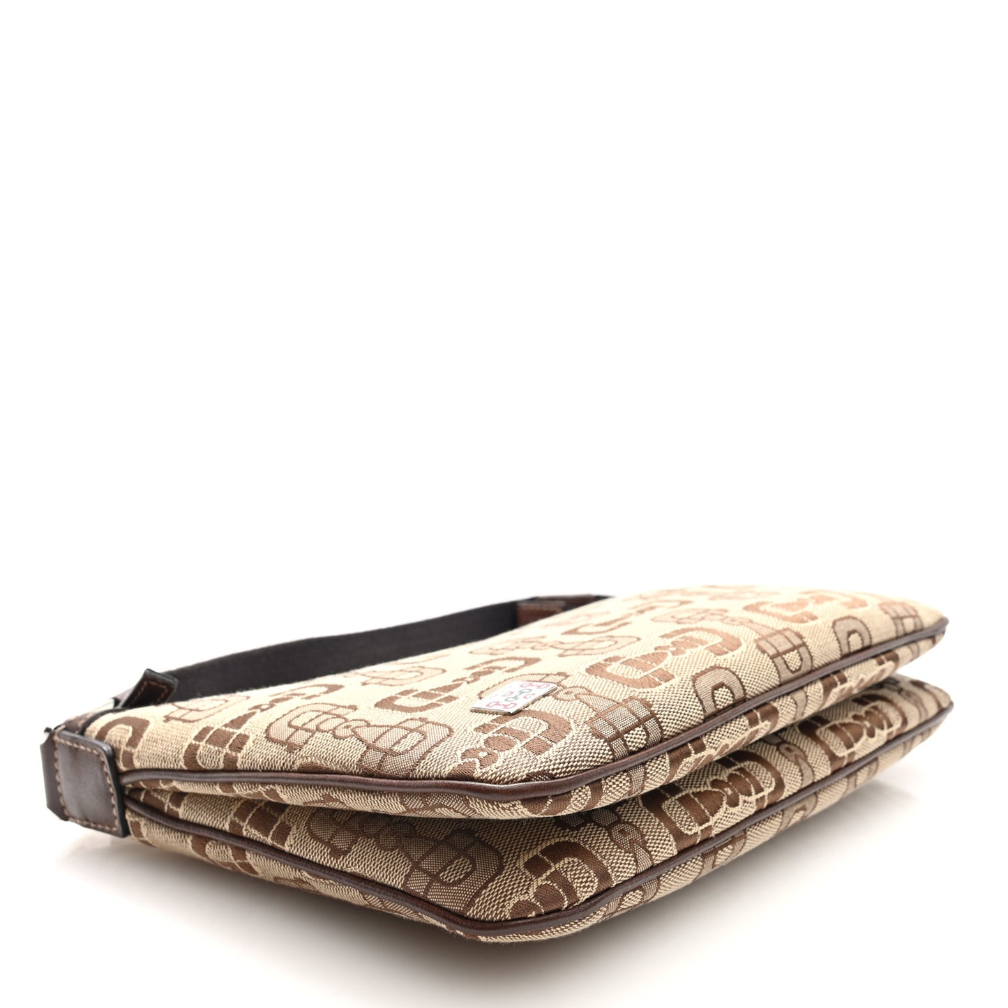 Canvas Horsebit Print Medium Pop Hobo Dark Brown