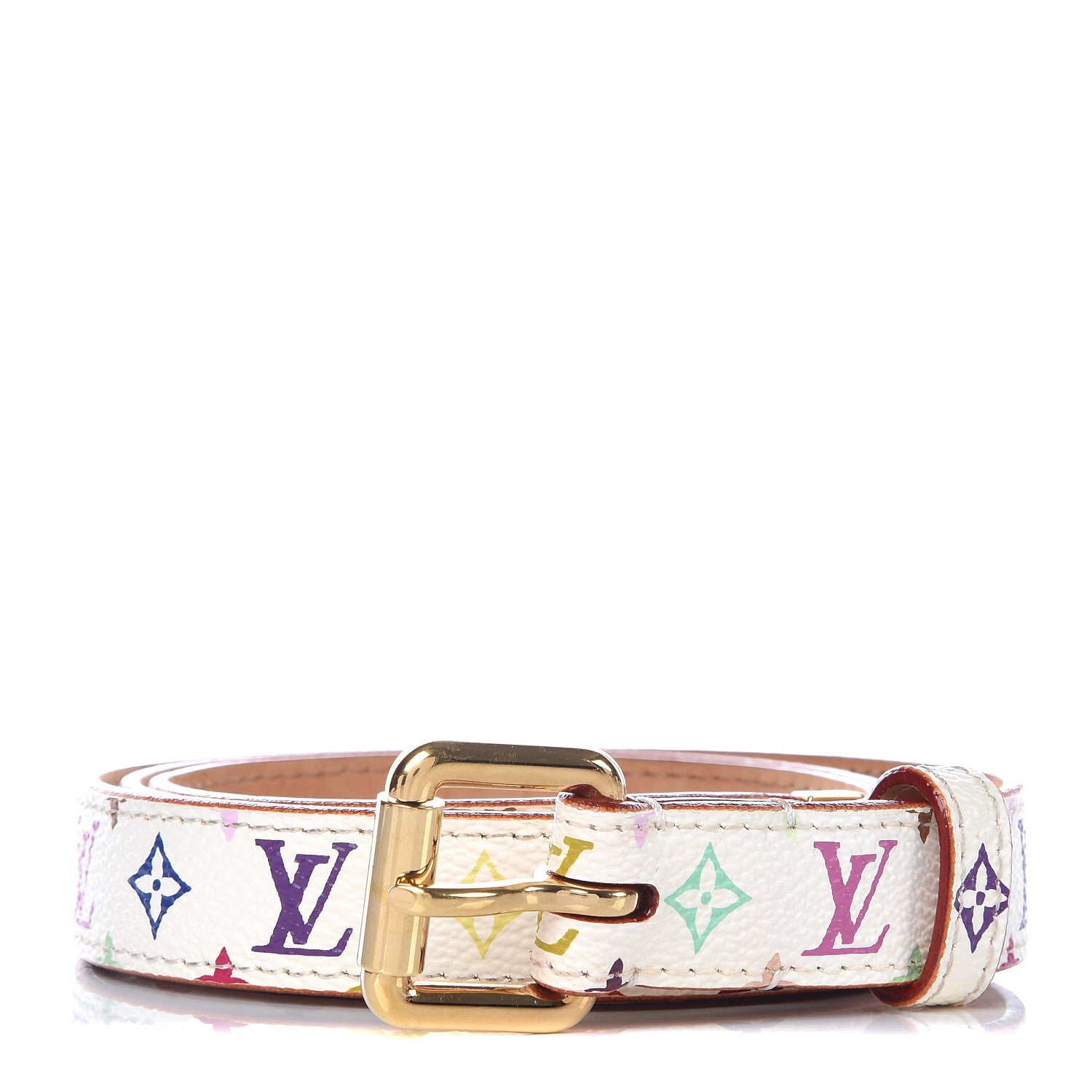 Louis Vuitton Monogram Multicolor Belt 80 32 White 1 of 9