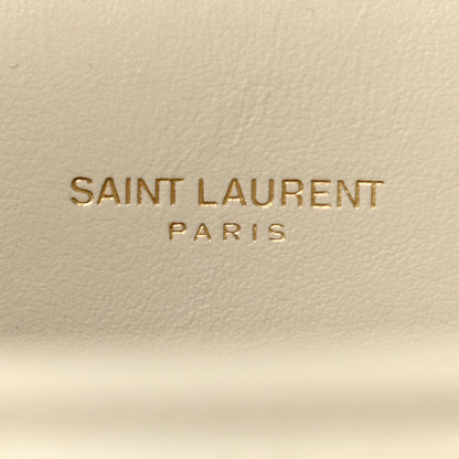 Saint Laurent Calfskin Y Quilted Monogram Medium Loulou Chain Satchel Crema Soft 6 of 12
