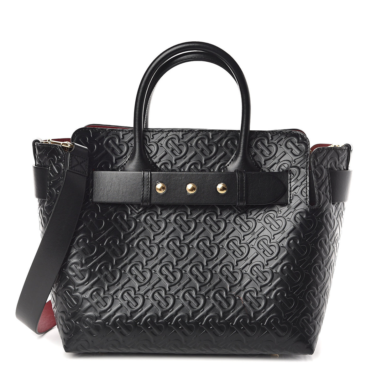 Calfskin Embossed Monogram Small Belt Bag Black