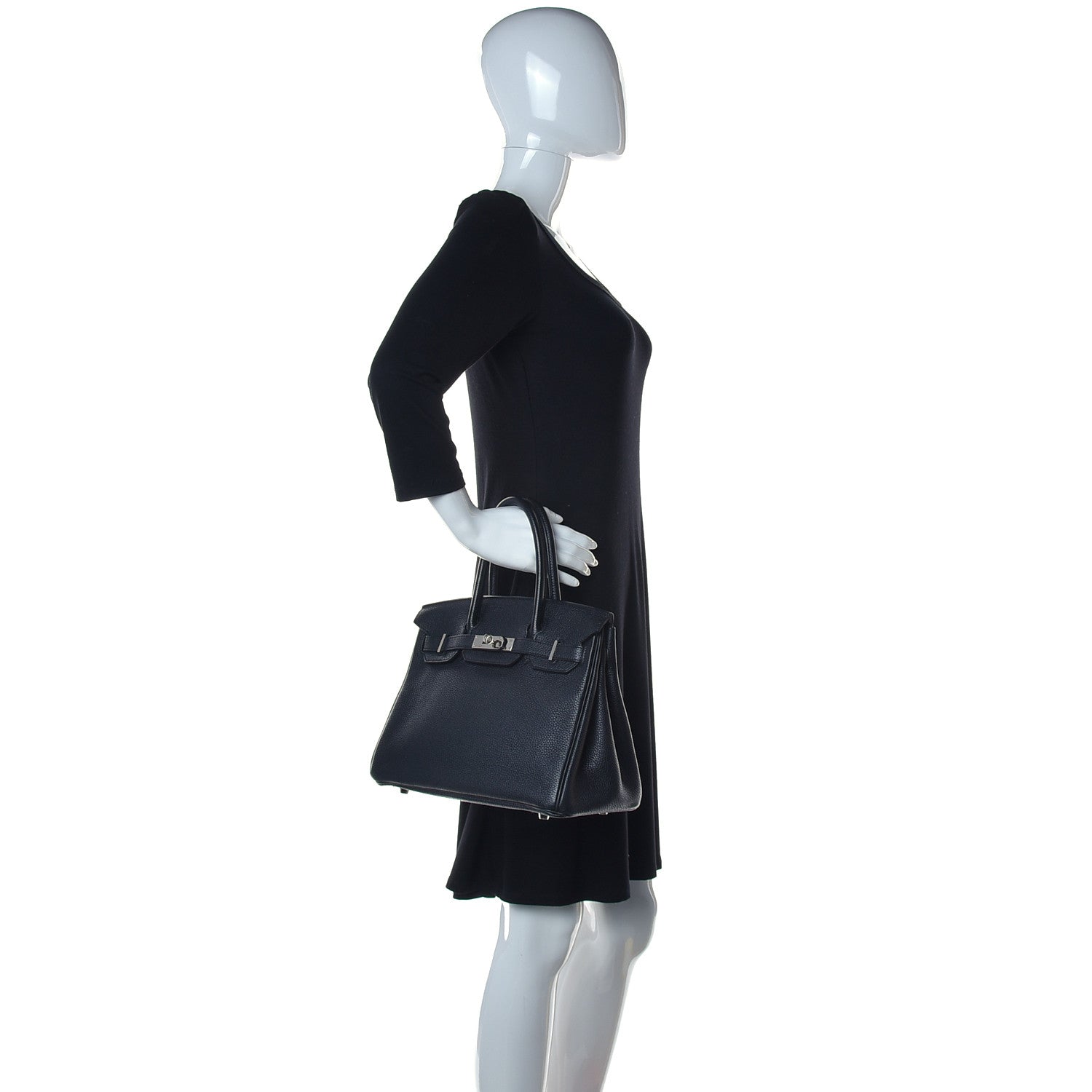Hermes Taurillon Clemence Birkin 30 Black 2 of 3
