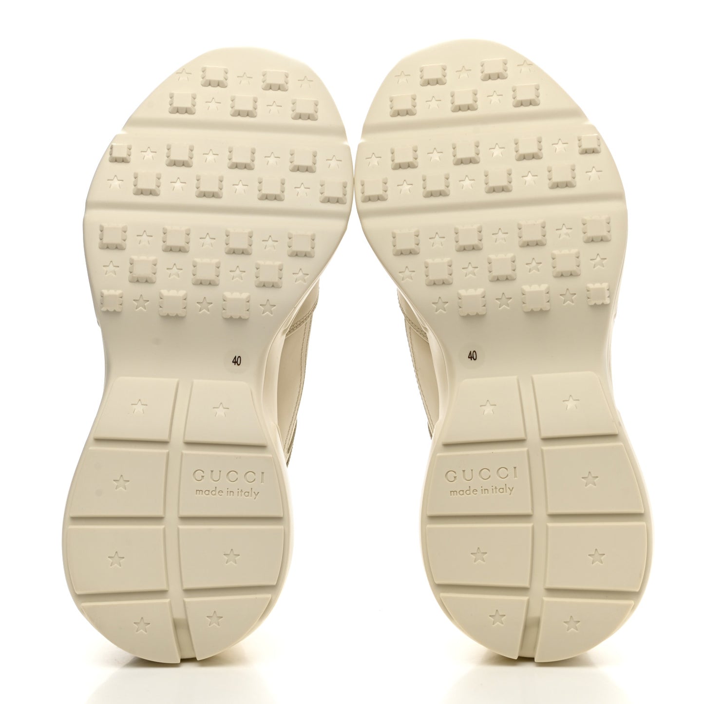 Calfskin Logo Womens Rhyton Sneakers 40 Ivory