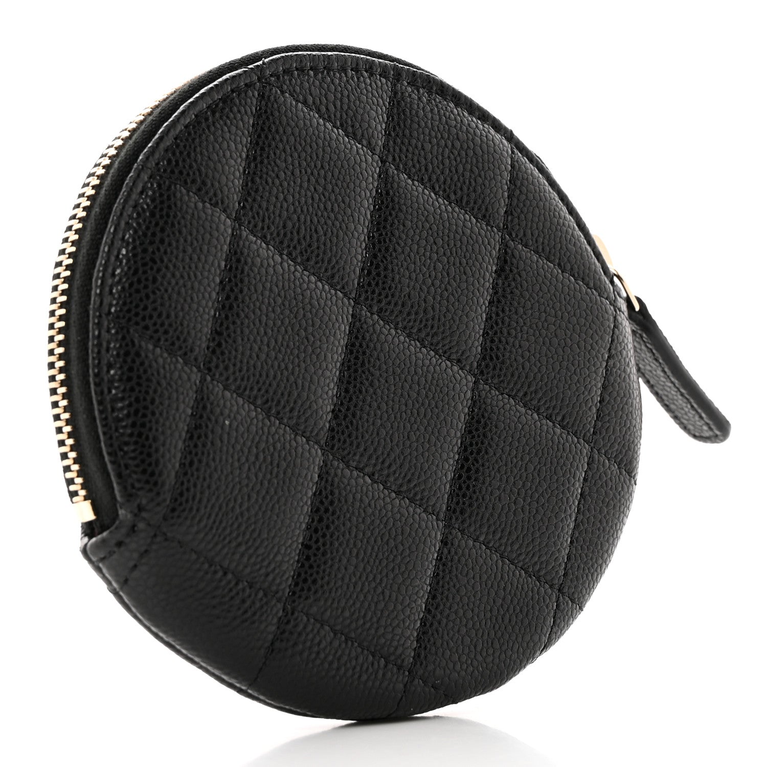 Chanel Caviar Quilted Zip Around Classic Coin Purse Black 3 of 8