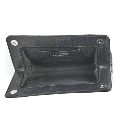 Chanel Caviar Quilted CC Clutch Black 5 of 8