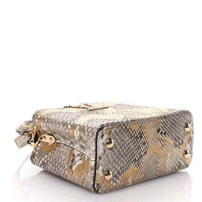 Louis Vuitton Metallic Snakeskin Capucines Mini Dore 4 of 10