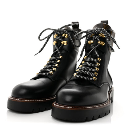 Louis Vuitton Calfskin Monogram Territory Flat Ranger Boots 39.5 Black 4 of 10