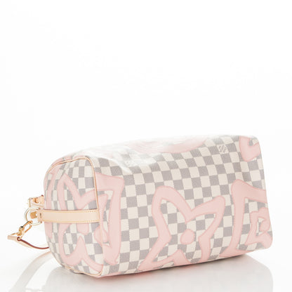 Louis Vuitton Damier Azur Tahitienne Speedy Bandouliere 30 Rose Ballerine 4 of 7