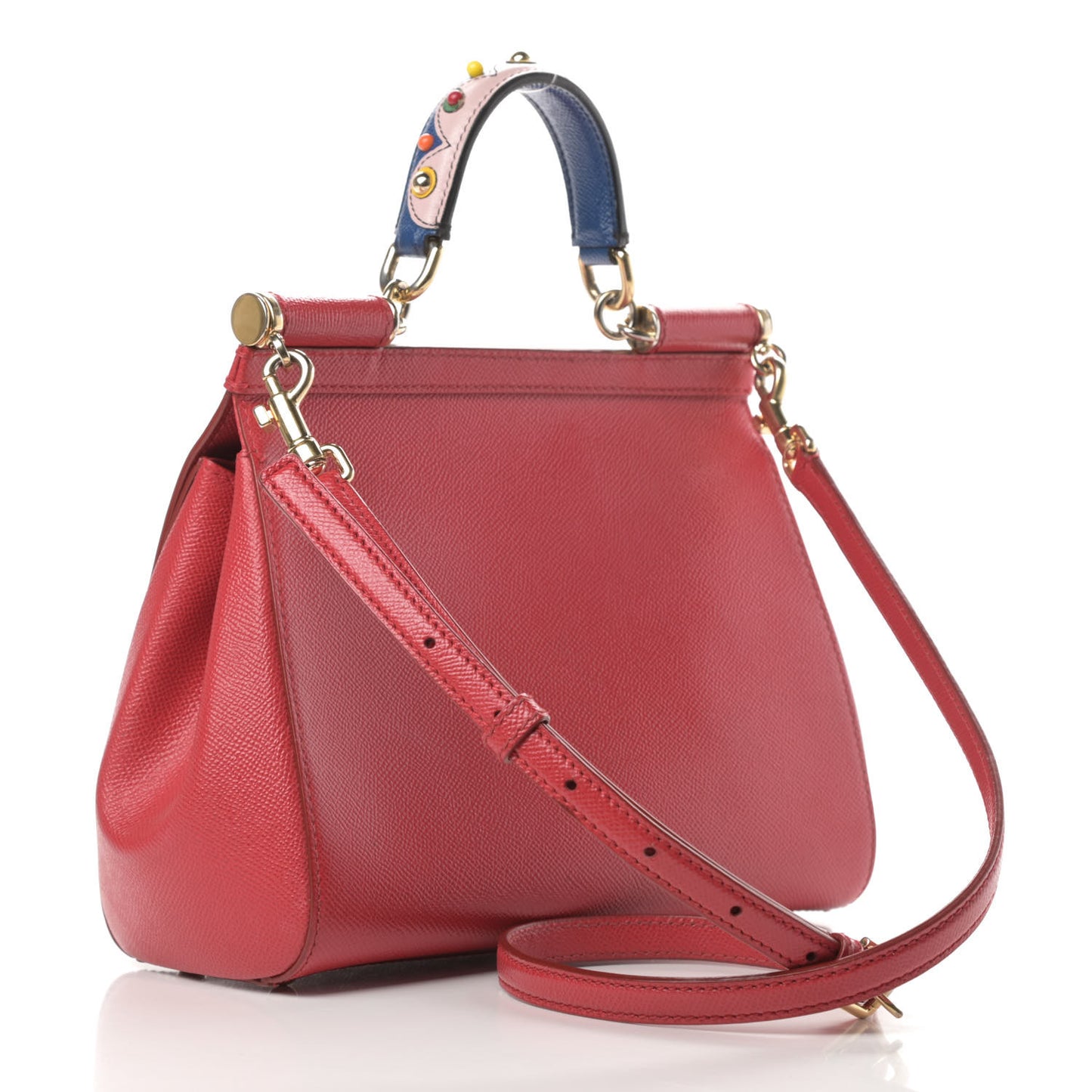 Dauphine Embellished Medium Miss Sicily Satchel Red