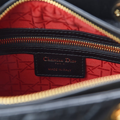 Christian Dior Lambskin Cannage Medium Lady Dior Black 5 of 8