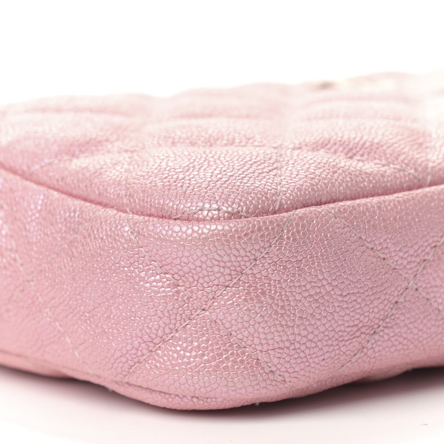 Chanel Iridescent Caviar Quilted Small Clutch With Chain Pink 12 of 16