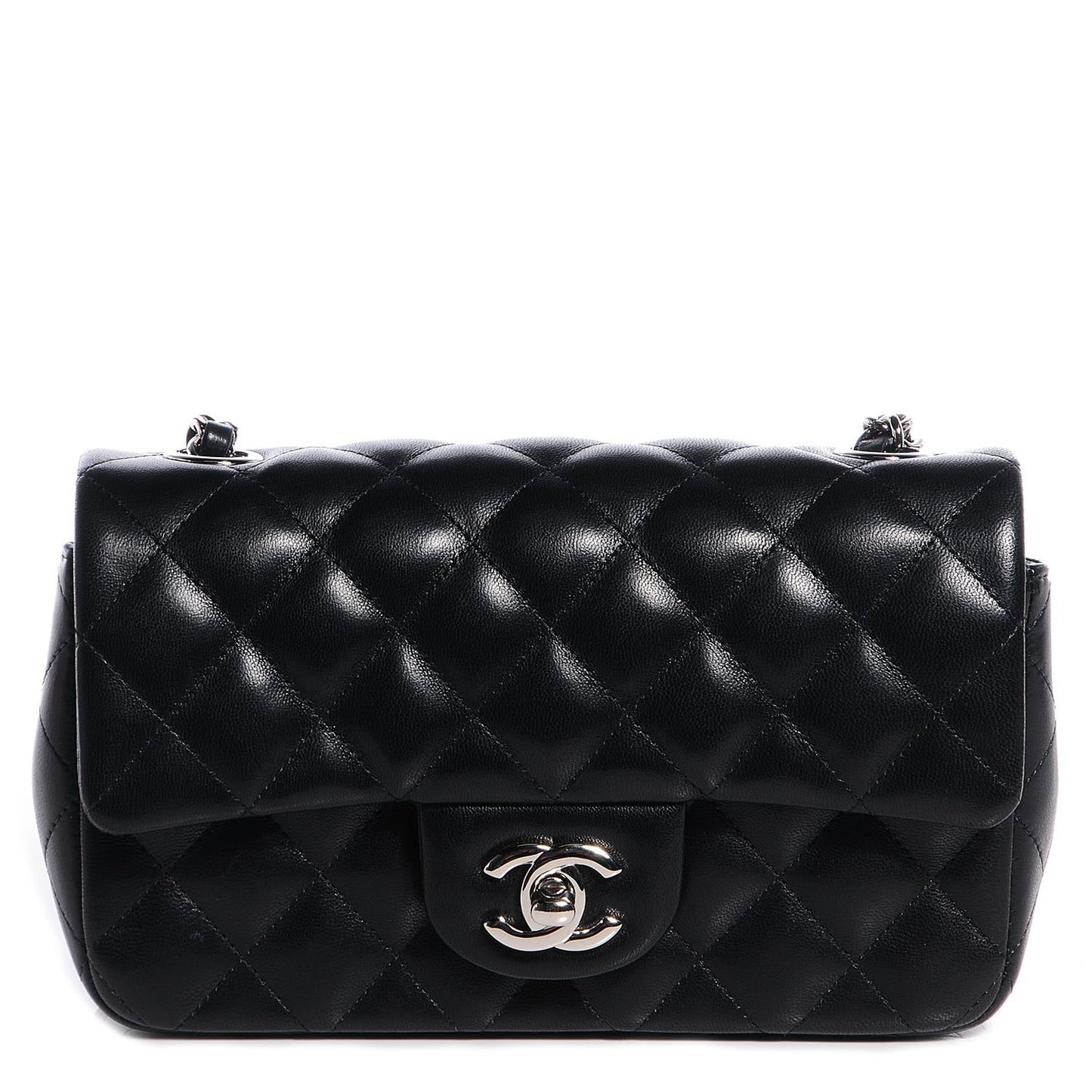 Lambskin Quilted Mini Flap Black