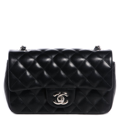 Chanel Lambskin Quilted Mini Flap Black 1 of 8