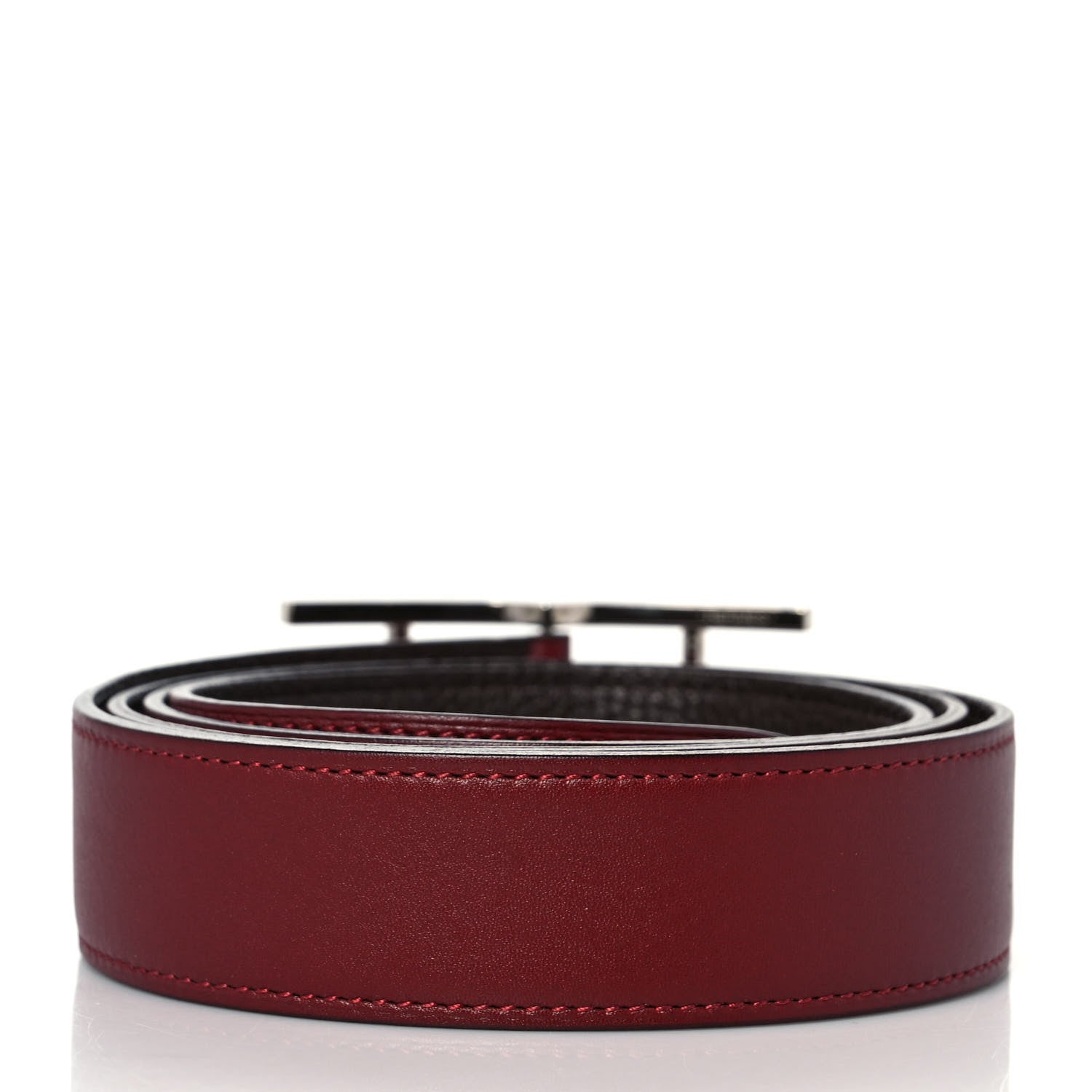 Hermes Box Togo Hapi Belt 105 Rouge H Black 2 of 5