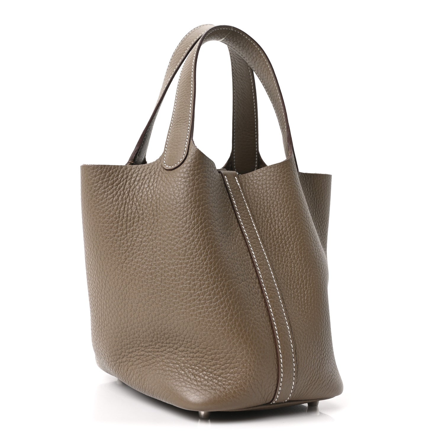 Hermes Taurillon Clemence Picotin Lock 18 PM Etoupe 2 of 10