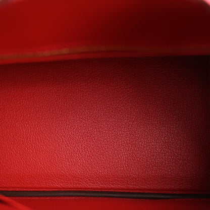 Hermes Epsom Horseshoe Birkin 25 Rose Azalee Rouge Casaque 5 of 11