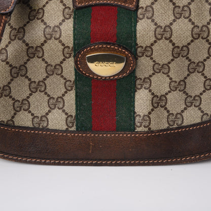Gucci Monogram Web Shoulder Bag Dark Brown 16 of 29