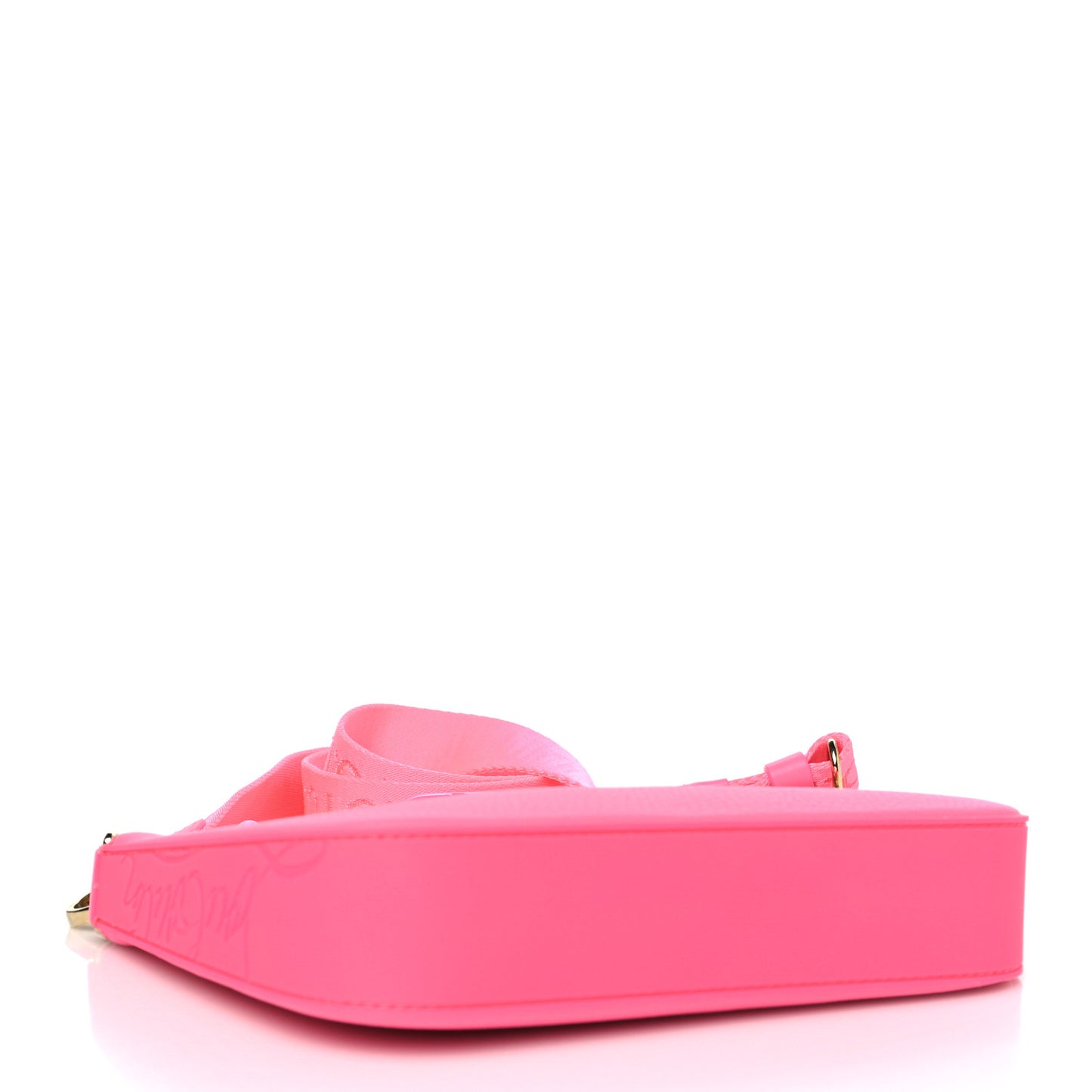 CHRISTIAN LOUBOUTIN Calfskin Mini Loubila Chain Shoulder Bag Fluo Pink