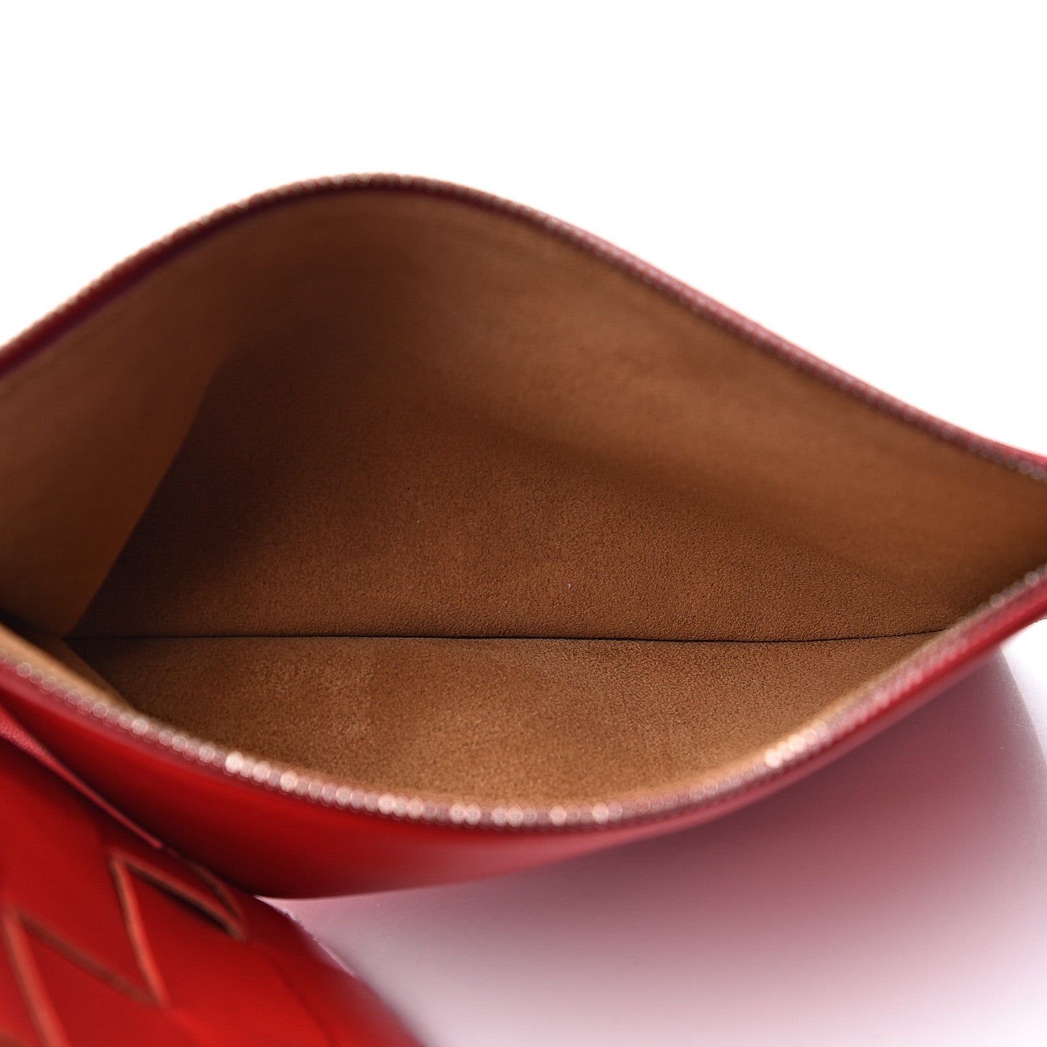 Bottega Veneta Nappa Maxi Intreccio Small Pouch Bright Red 5 of 6