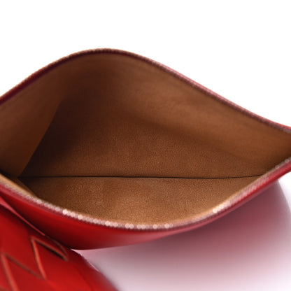 Bottega Veneta Nappa Maxi Intreccio Small Pouch Bright Red 5 of 6