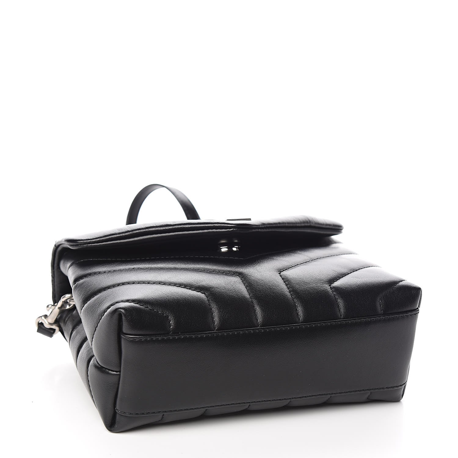 Saint Laurent Calfskin Y Quilted Monogram Toy Loulou Crossbody Bag Black 4 of 10