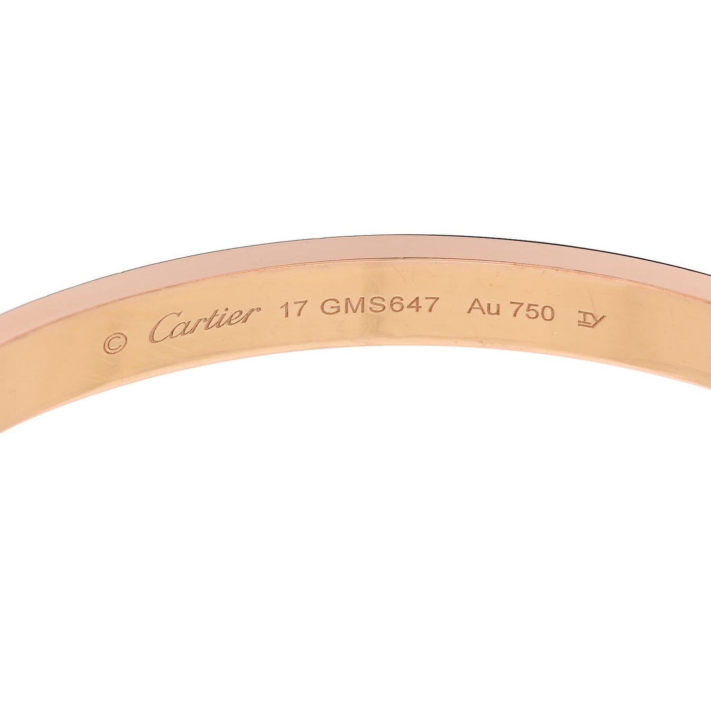 18K Pink Gold LOVE Bracelet 17