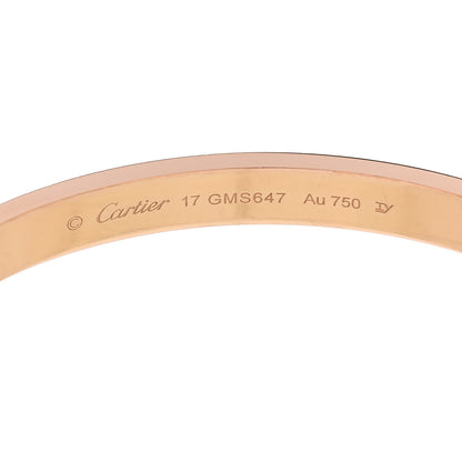 Cartier 18K Pink Gold LOVE Bracelet 17 3 of 6