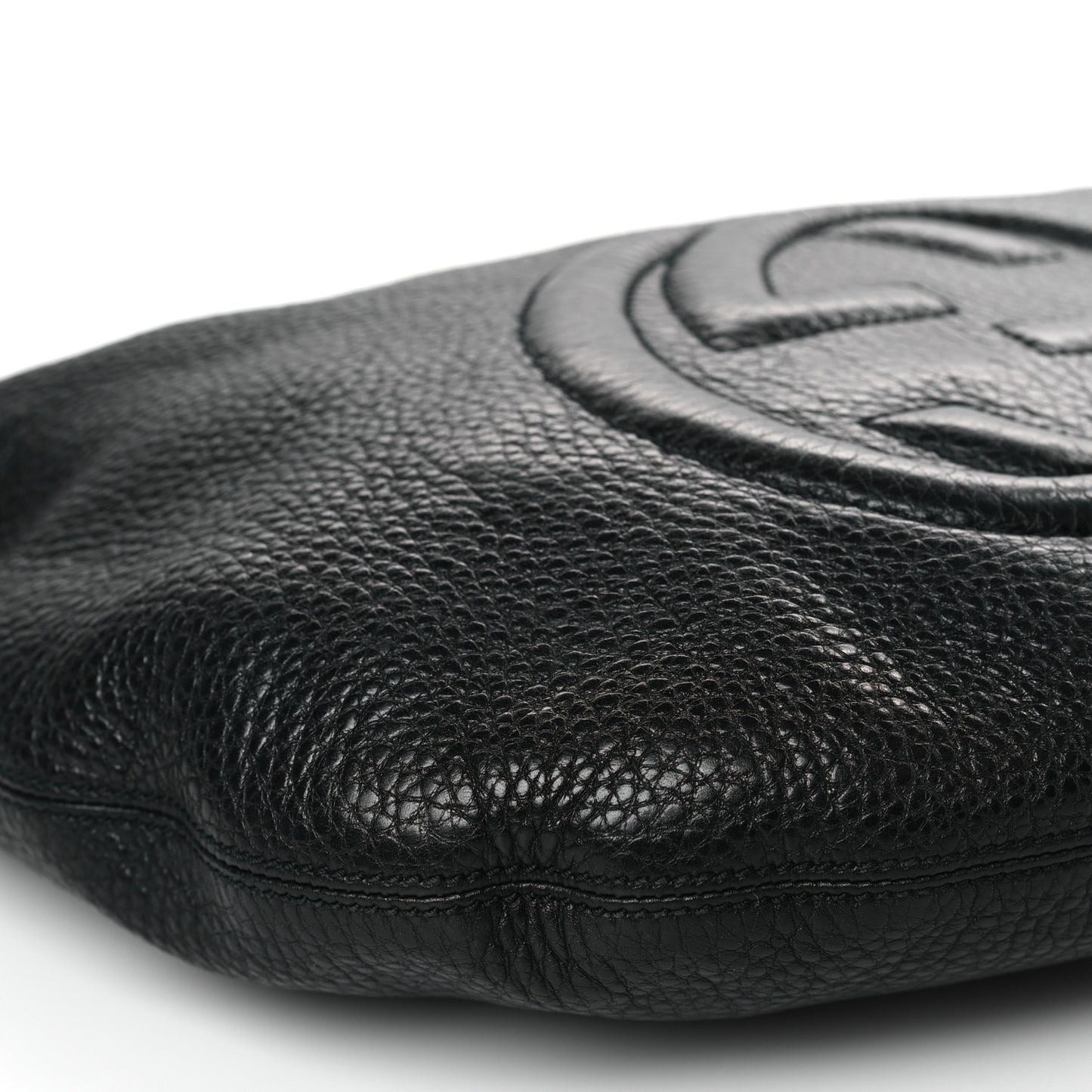 Pebbled Calfskin Medium Soho Hobo Black