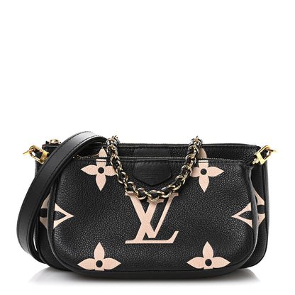 Louis Vuitton Empreinte Monogram Giant Multi Pochette Accessories Black Beige 1 of 9