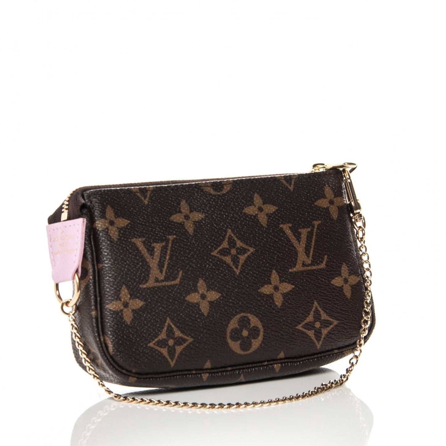 Monogram 2016 Christmas Animation Mini Pochette Accessories Rose Ballerine