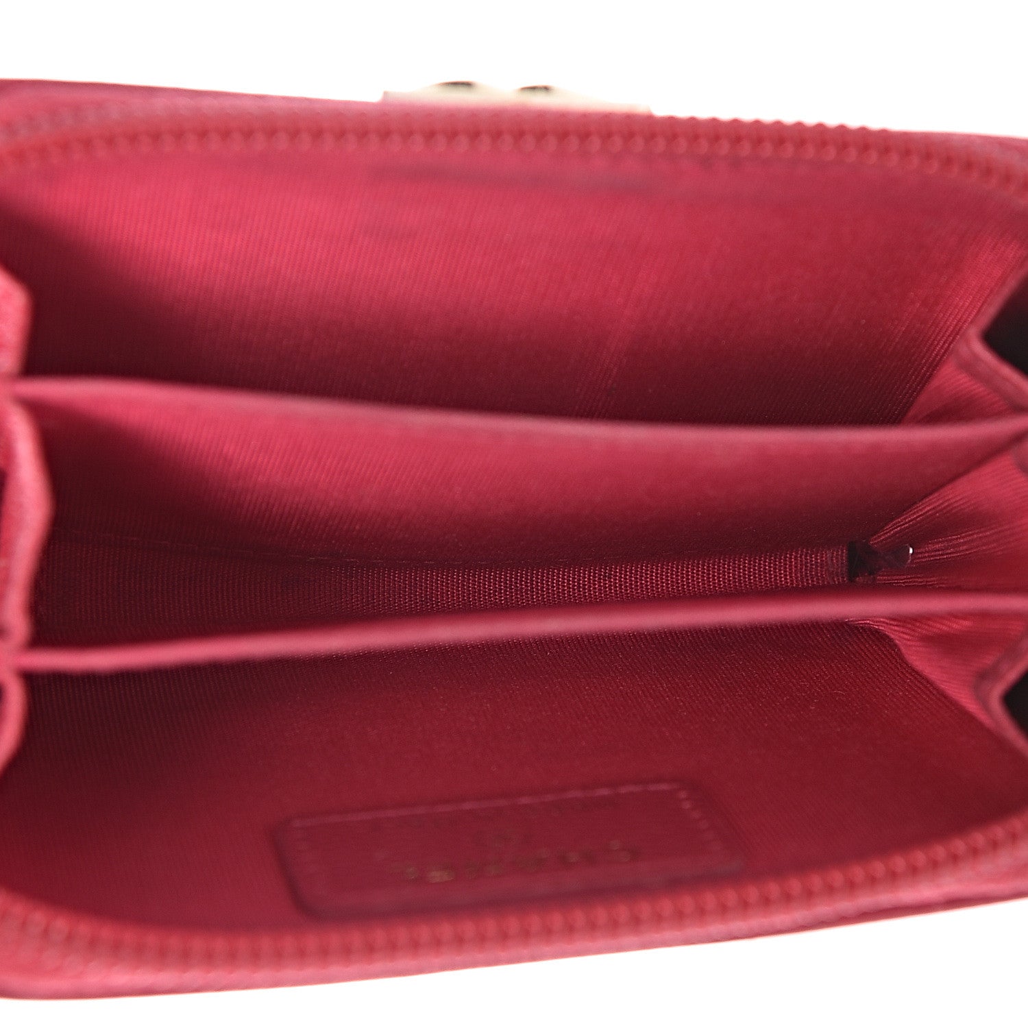 Chanel Caviar Quilted Boy Zip Around Coin Purse Wallet Fuchsia 5 of 12