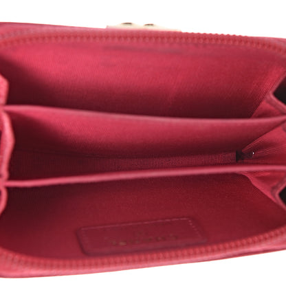 Chanel Caviar Quilted Boy Zip Around Coin Purse Wallet Fuchsia 5 of 12