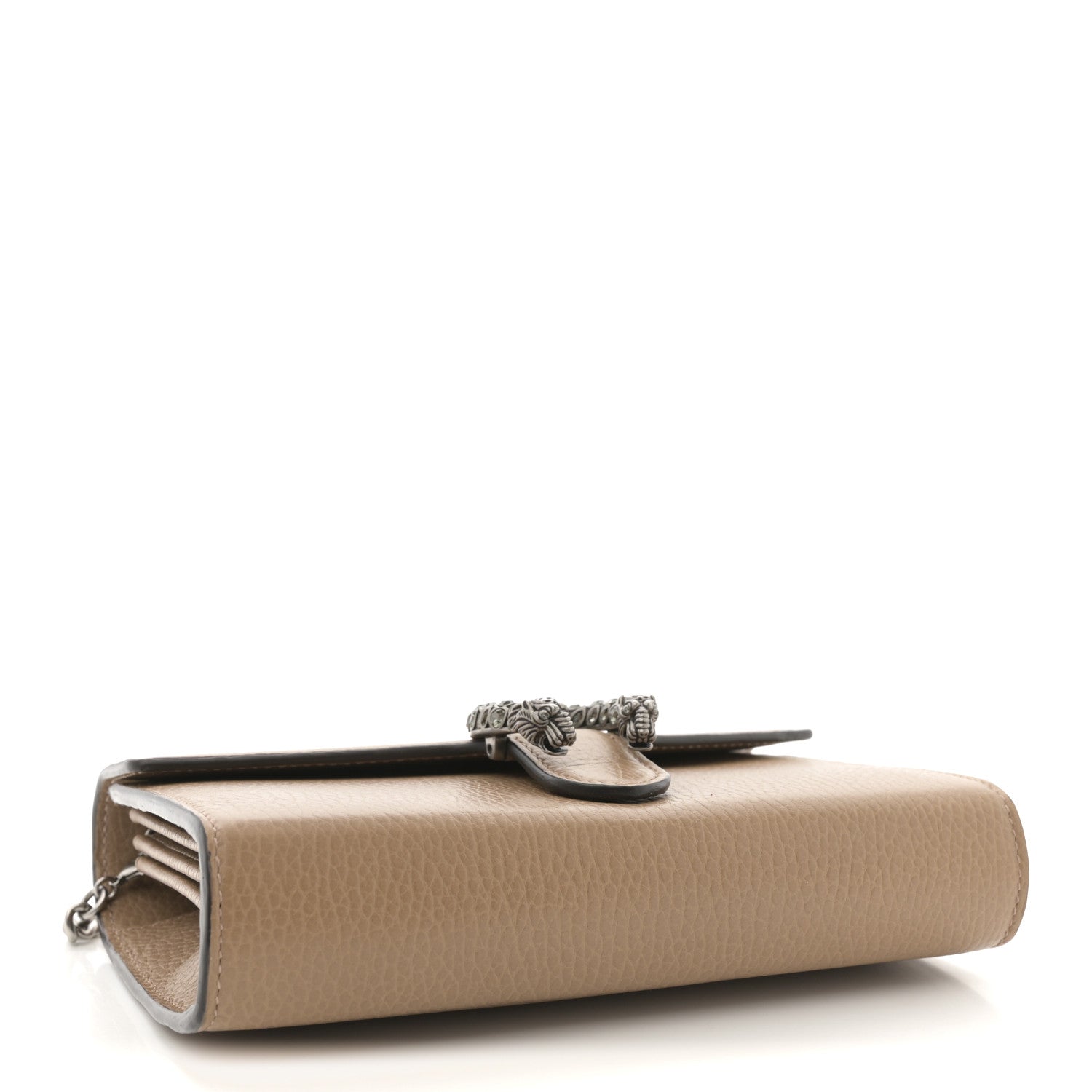 Gucci Dollar Calfskin Crystal Mini Dionysus Chain Wallet Natural Tan Black Diamond 4 of 10