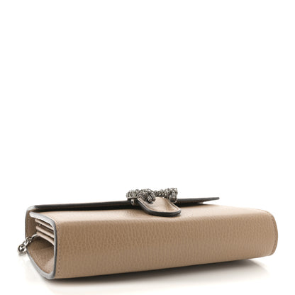 Gucci Dollar Calfskin Crystal Mini Dionysus Chain Wallet Natural Tan Black Diamond 4 of 10