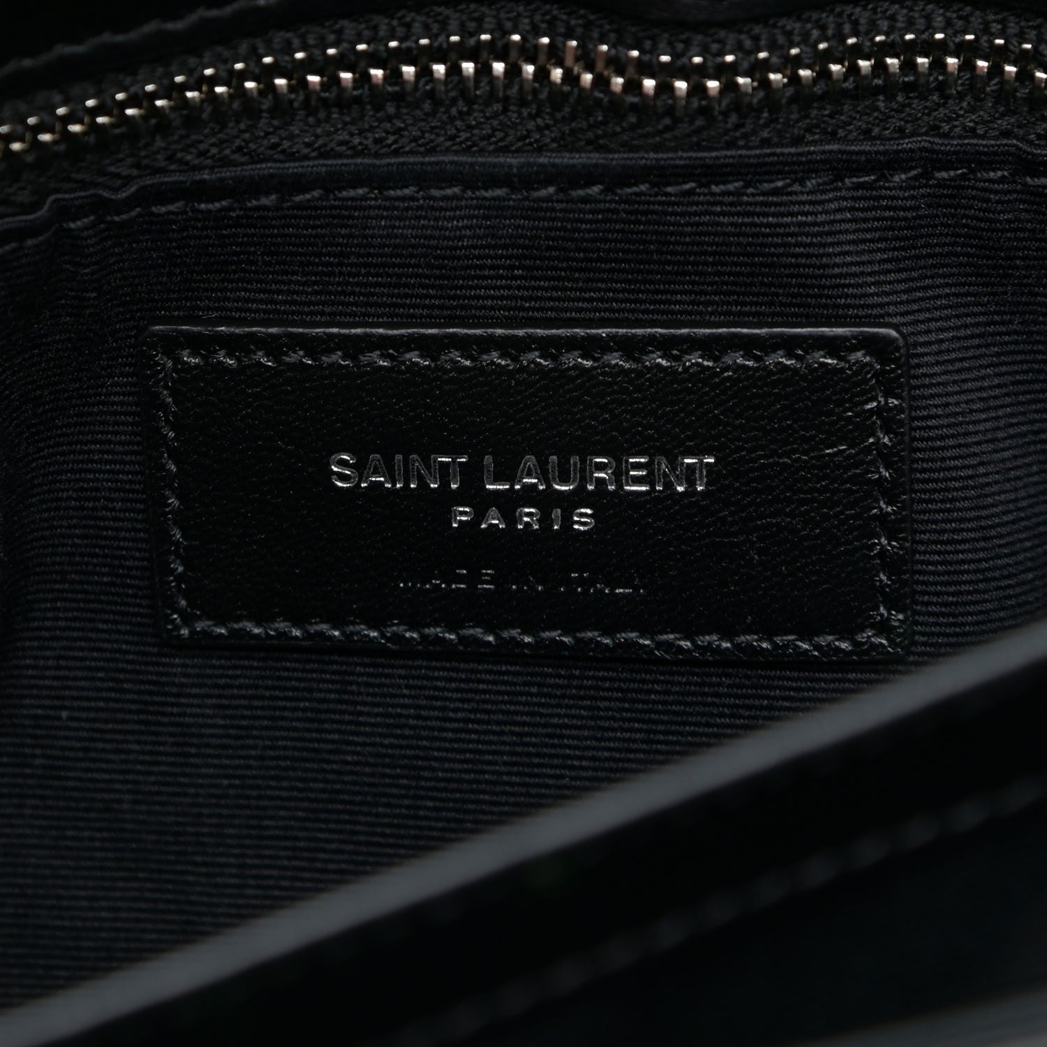 Saint Laurent Calfskin Y Quilted Monogram Toy Loulou Crossbody Bag Black 6 of 11