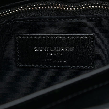 Saint Laurent Calfskin Y Quilted Monogram Toy Loulou Crossbody Bag Black 6 of 11