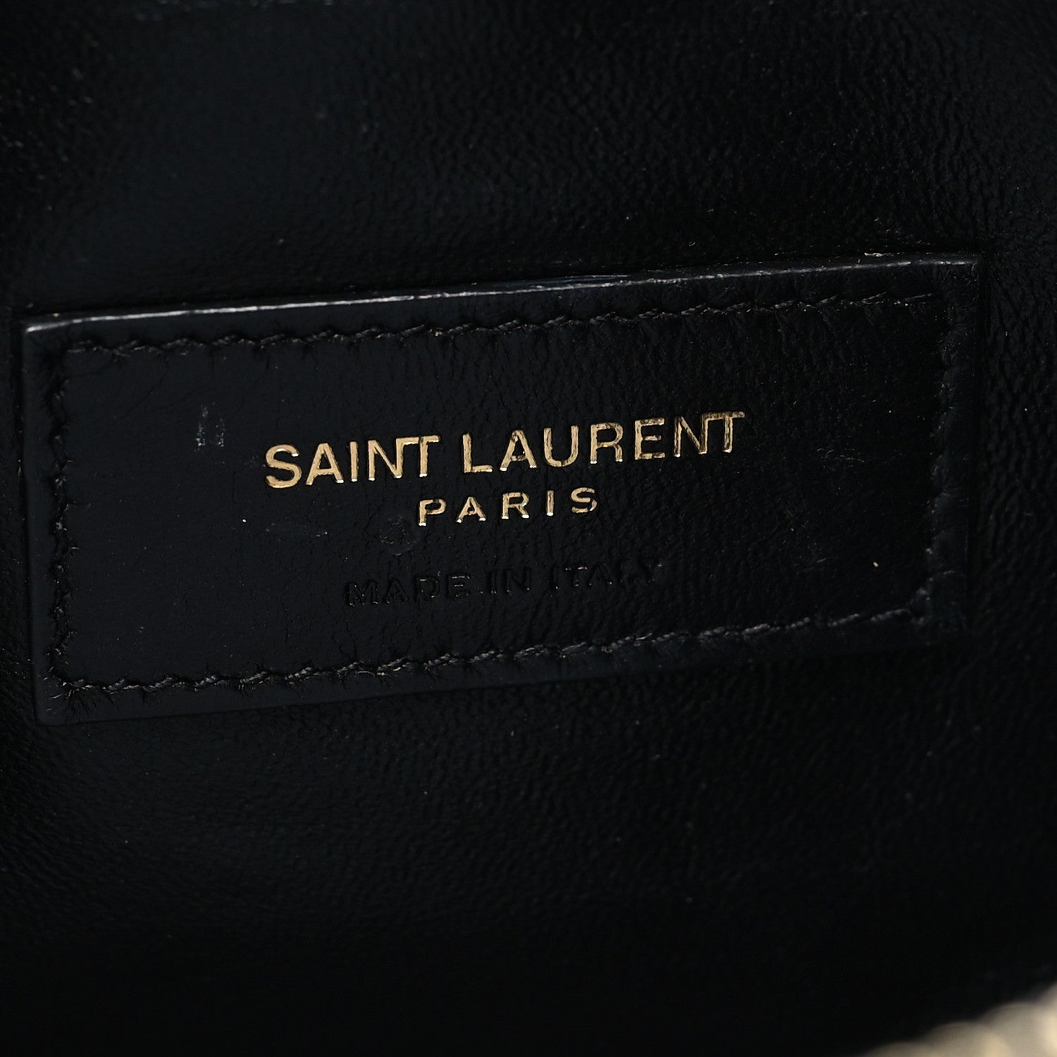 Saint Laurent Lambskin Quilted Gaby Zipped Pouch Black 6 of 9