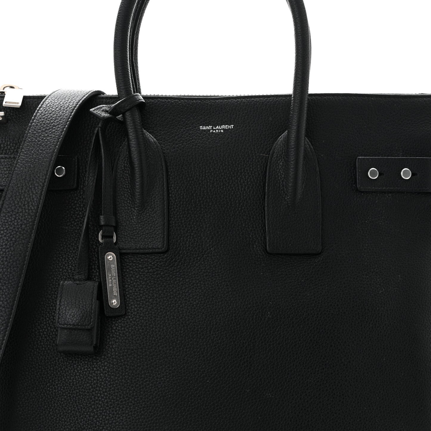 Grained Calfskin Sac De Jour Souple North South Tote Black