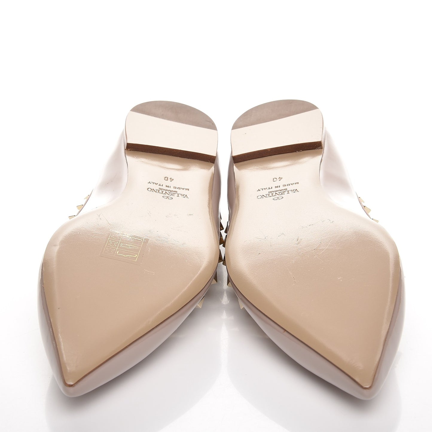 Patent Rockstud Ballerina Flats 40 Poudre